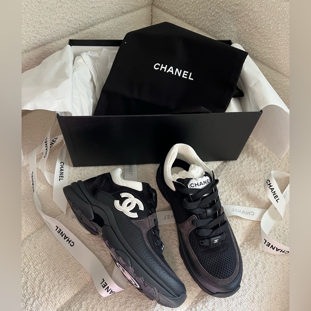 CHANEL Monochrome Athletic Shoes